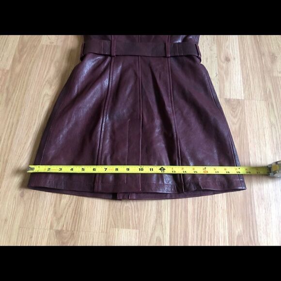 NWT Alexander McQueen Leather Maroon Mini Zipper - Picture 9 of 10